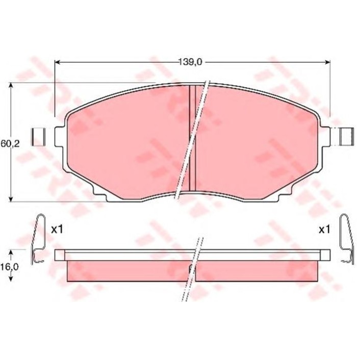 Колодки тормозные TRW GDB1177