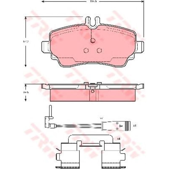 Колодки томрозные TRW GDB1480
