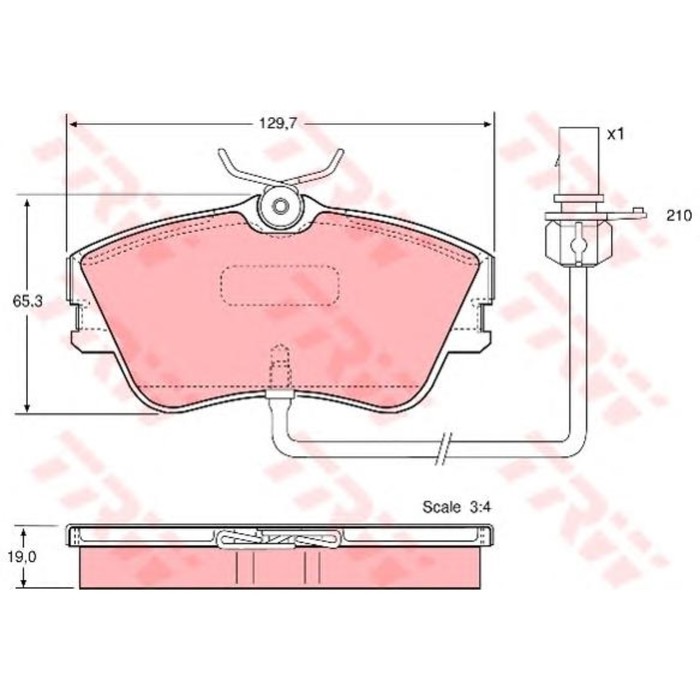 Колодки томрозные TRW GDB1367