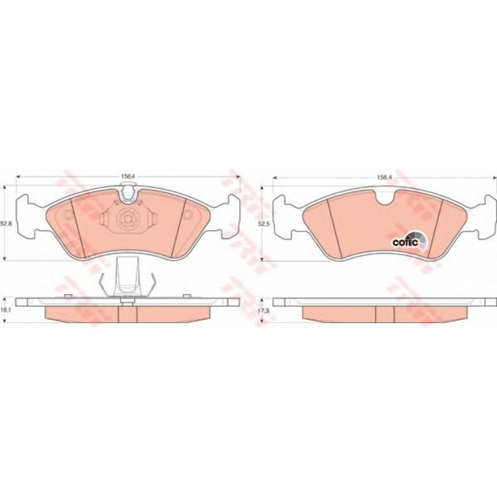 Колодки томрозные TRW GDB1300