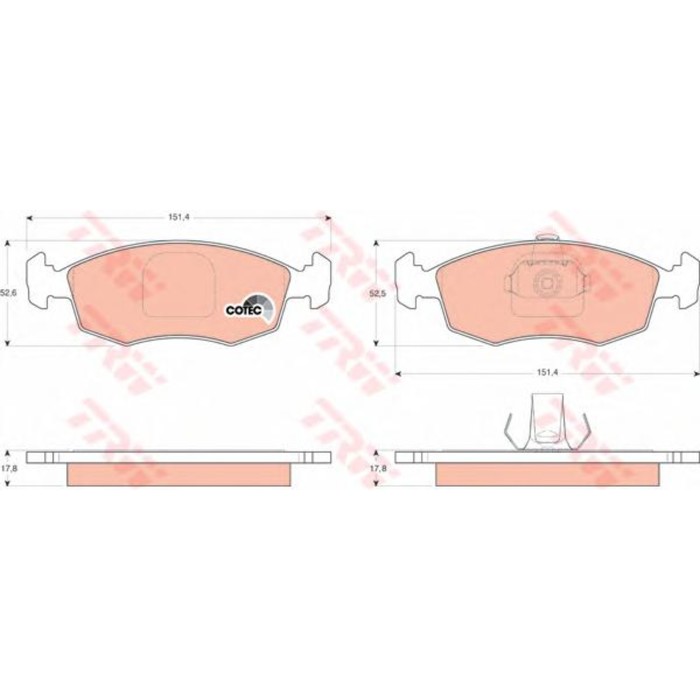Колодки томрозные TRW GDB1443