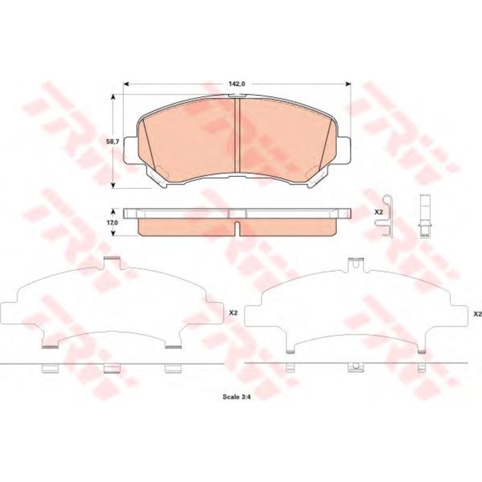 Колодки тормозные TRW GDB3521