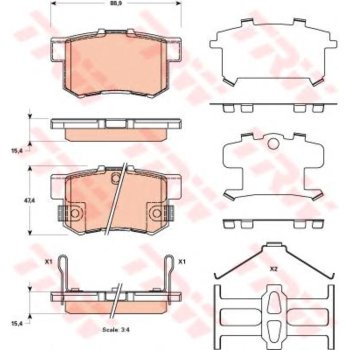 Колодки тормозные  TRW GDB3516