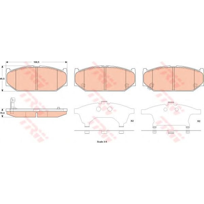 Колодки томрозные  TRW GDB3522