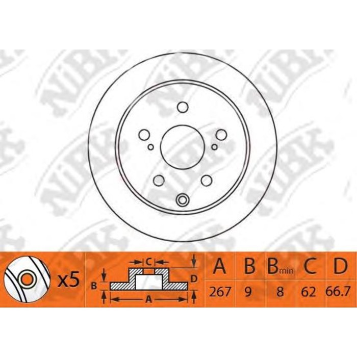 Диск тормозной NIBK RN1489