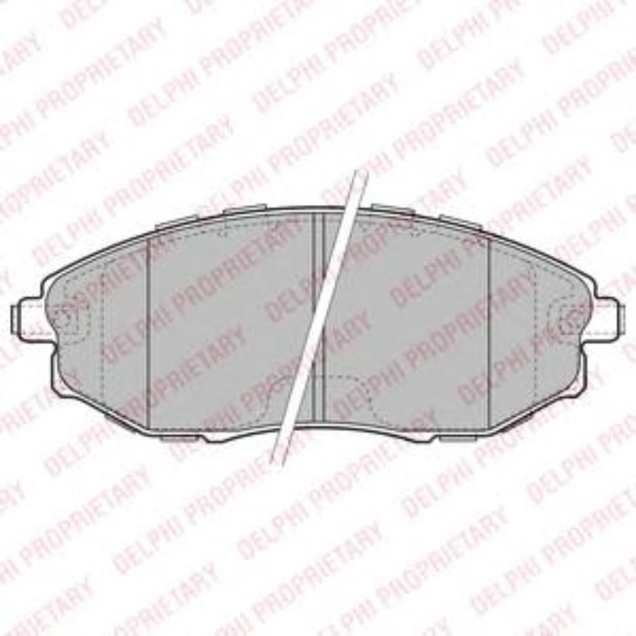 Колодки тормозные дисковые, комплект DELPHI LP2183