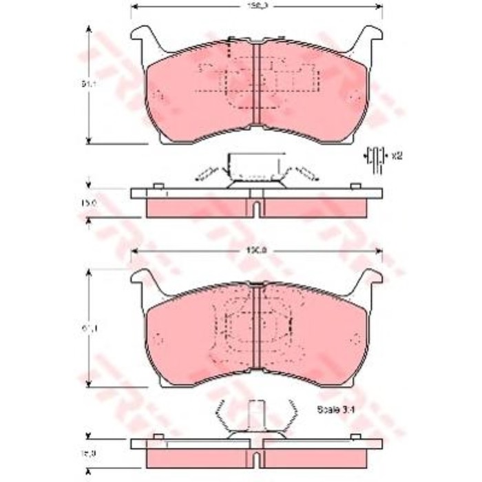 Колодки томрозные  TRW GDB354