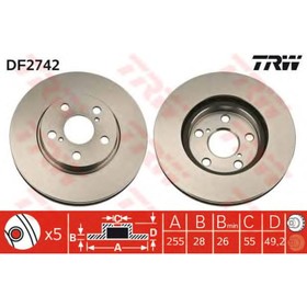 

Диск тормозной TRW DF2742