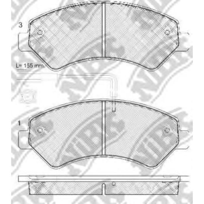 Колодки тормозные дисковые, комплект NIBK PN0516W
