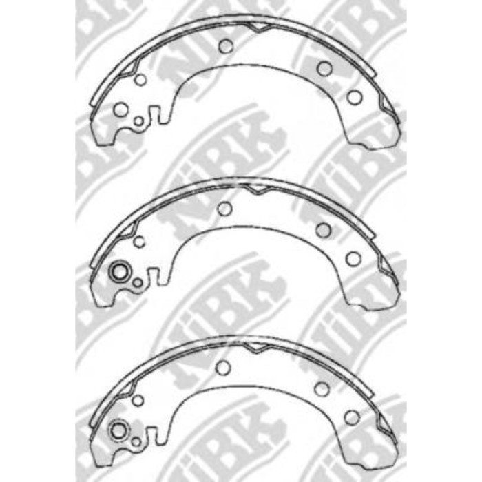 Колодки тормозные барабанные NIBK FN0627