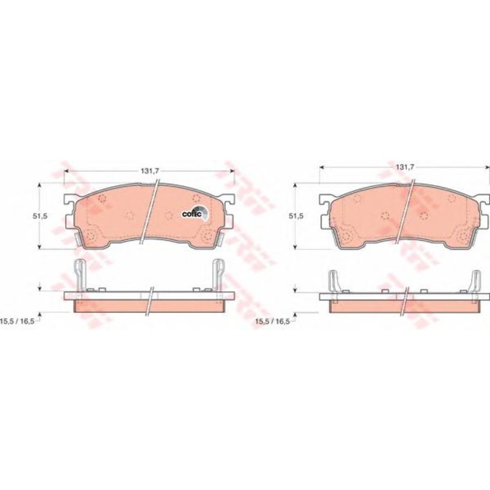 Колодки томрозные  TRW GDB1139
