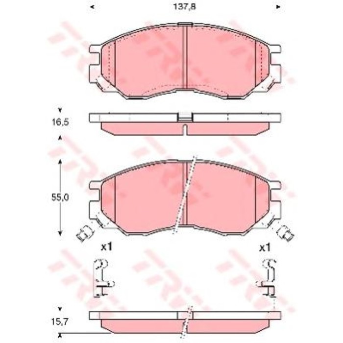 Колодки тормозные TRW GDB1286