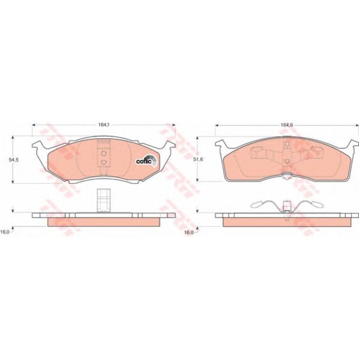 Колодки тормозные TRW GDB1236