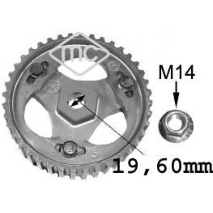 Шестерня распредвала METALCAUCHO 05644
