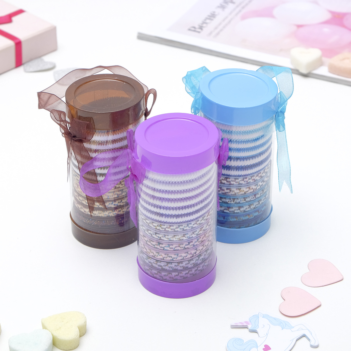 Резинки для волос "Зигзаги" (набор 12 шт.), микс