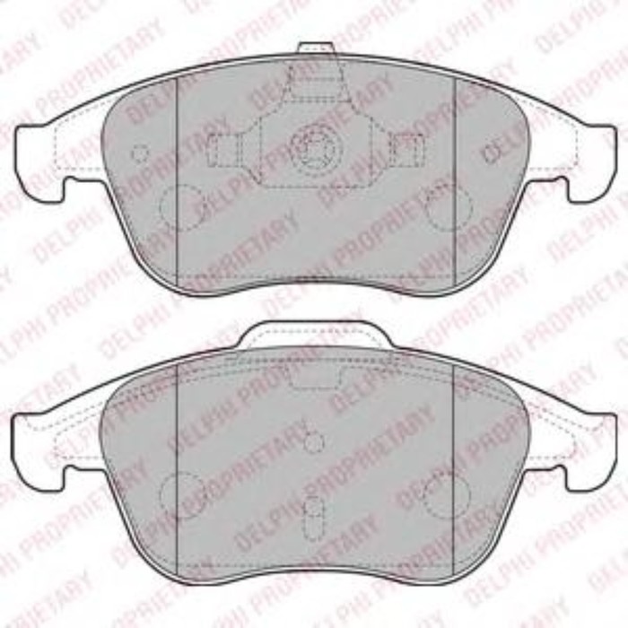 Колодки тормозные дисковые, комплект DELPHI LP2181