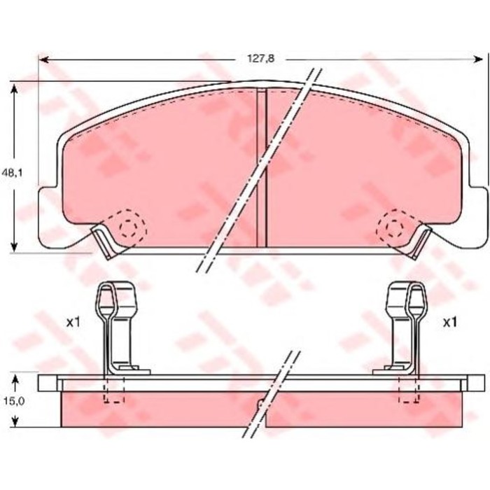 Колодки тормозные TRW GDB764