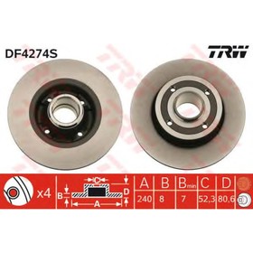 

Диск тормозной TRW DF4274S