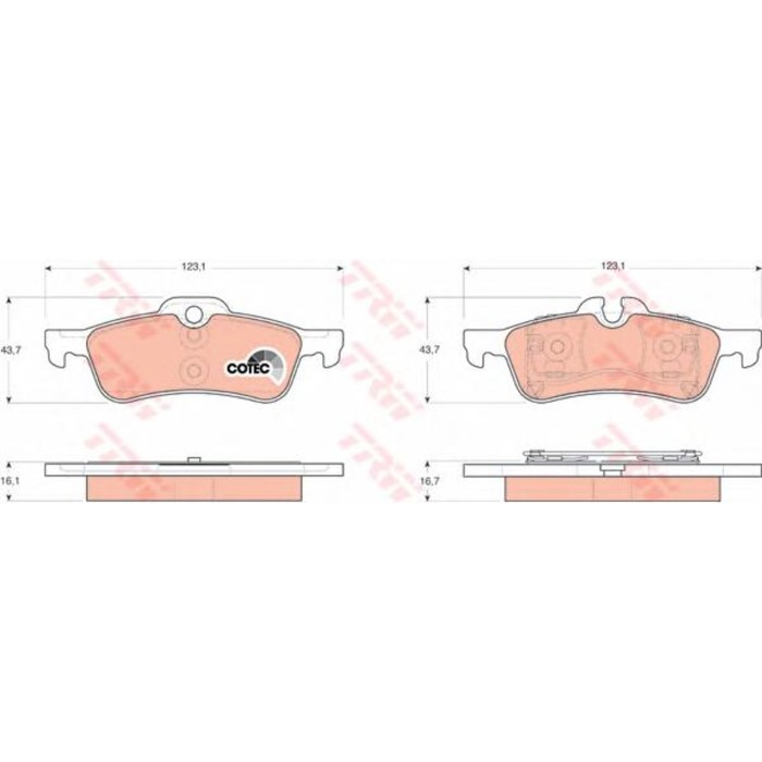 Колодки тормозные TRW GDB1561