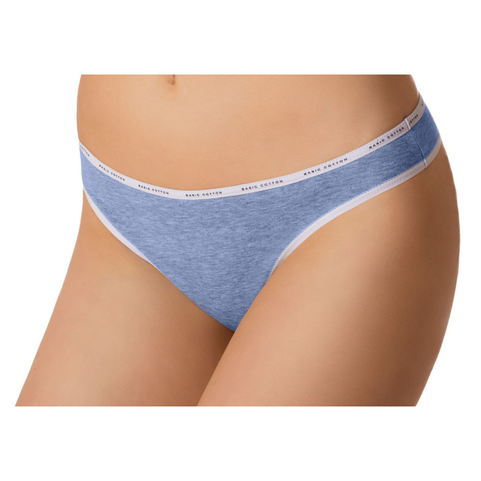 Трусы женские стринги CELG BASIC LST 643 цвет синий мел. (blue melange), р-р 48 (102/XL)