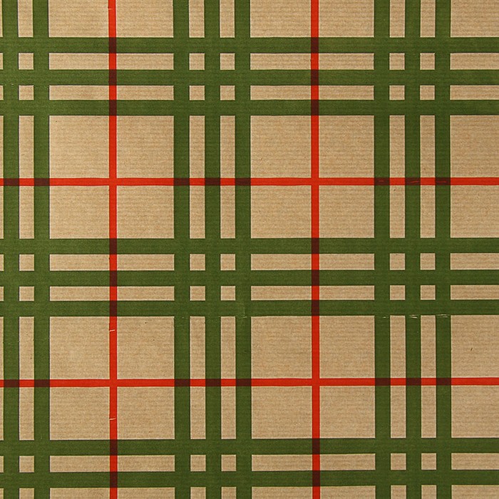 Бумага упаковочная крафт "Клетка люкс" 0.6 x 10 м