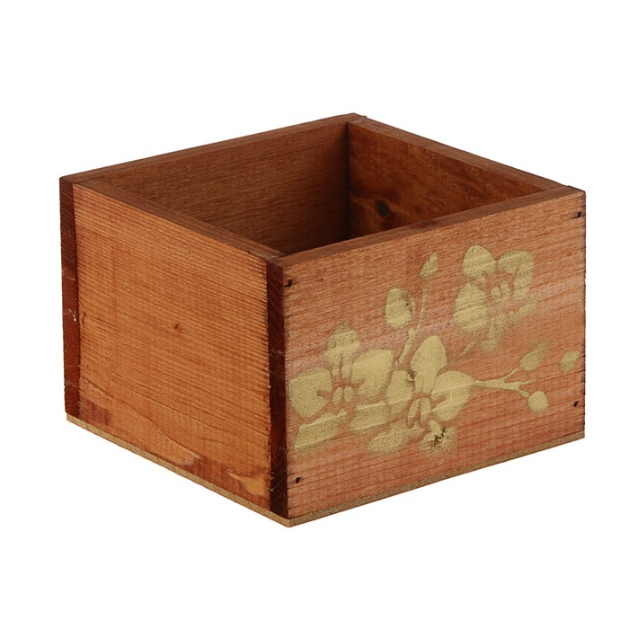 Ящик под 1/2 оазиса "Цветы", венге, 14 х 14 х 9 см