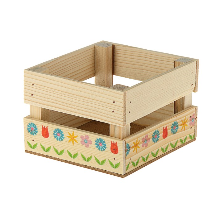 Ящик реечный № 5 "Любимые цветы", 12,5 x 13,5 x 9 см