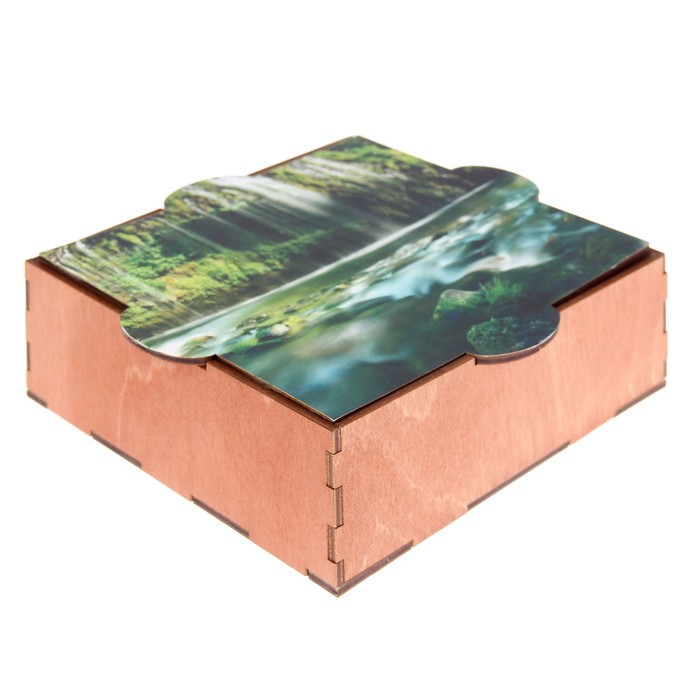 Шкатулка фанера "Водопад" (набор 6 деталей) 16х15х5 см