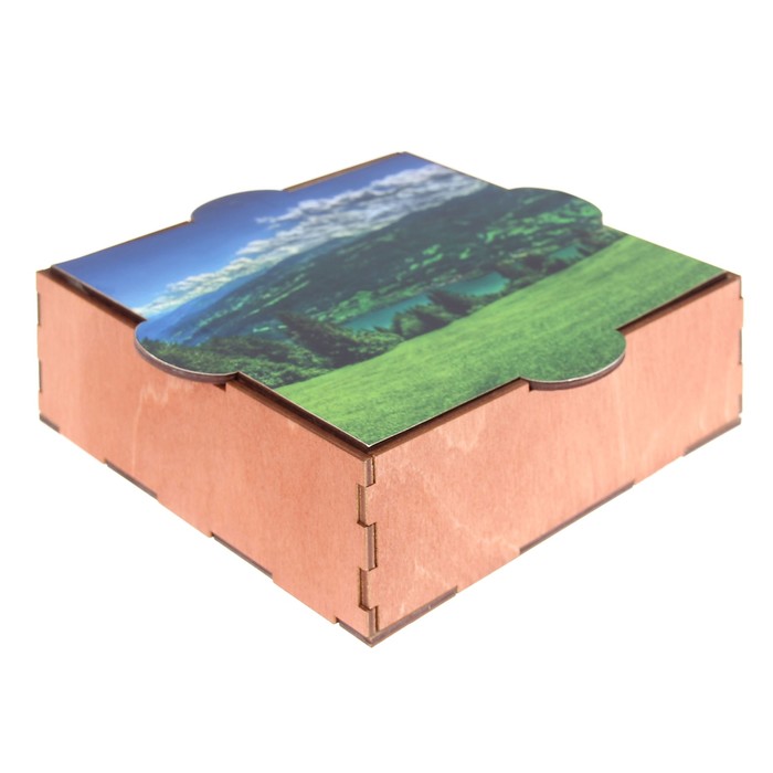 Шкатулка фанера "Горная прогулка" (набор 6 деталей) 16х15х5 см