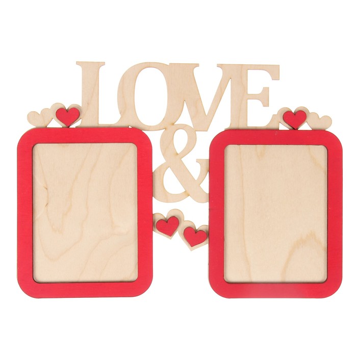 Фоторамка на 2 фото 9х12 см Love 26х17 см