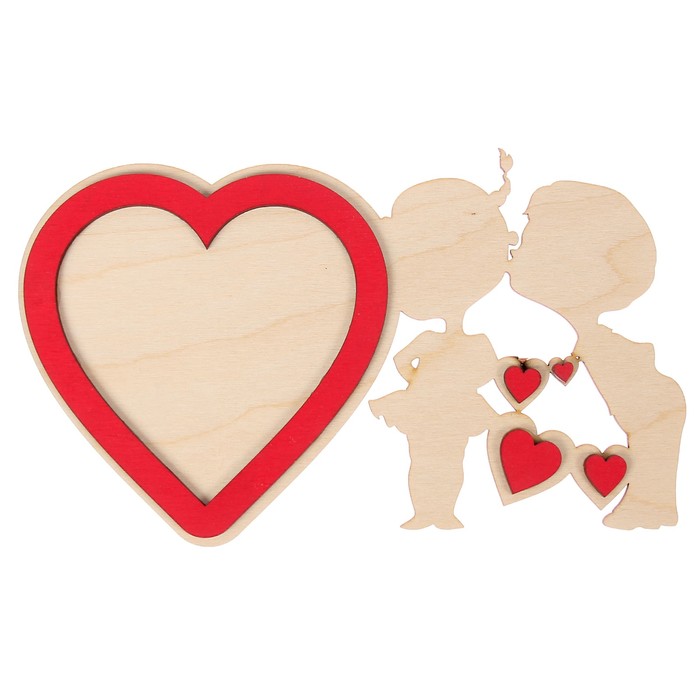 Фоторамка для фото 11х11 см "Мальчик и девочка" 26х16 см