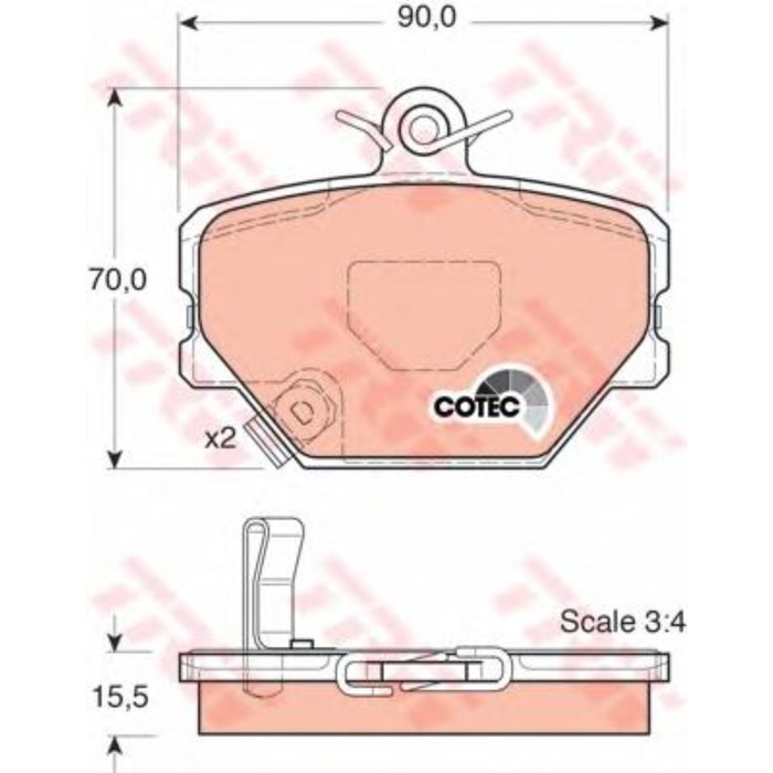 Колодки томрозные  TRW GDB1365