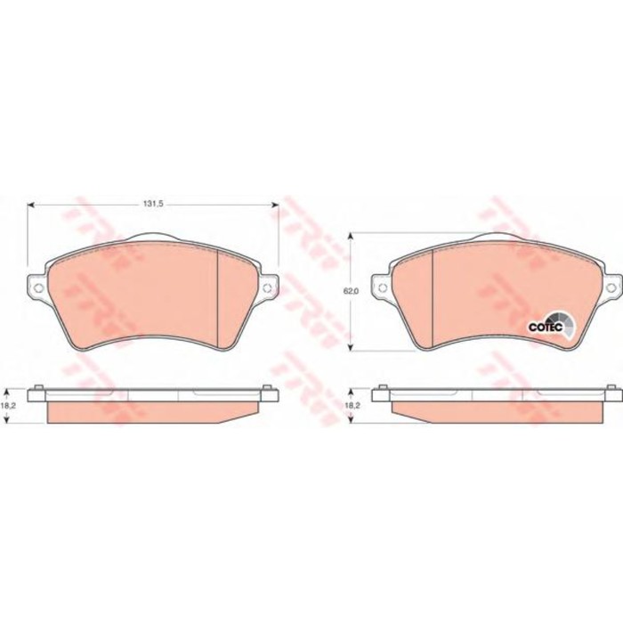 Колодки томрозные  TRW GDB1473