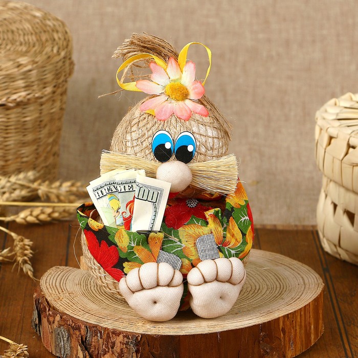 Оберег «Домовой Пяточки», с деньгами, 18 см, микс