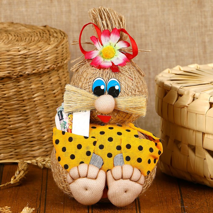 Оберег «Домовой Пяточки», с деньгами, 18 см, микс