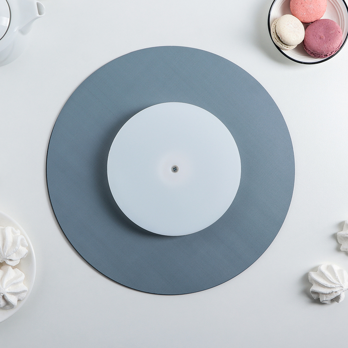 Блюдо для торта вращающееся 30 см, цвет чёрный