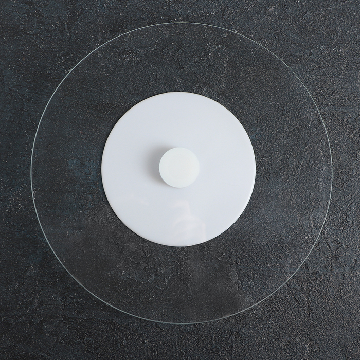 Блюдо для торта вращающееся 30 см, прозрачное