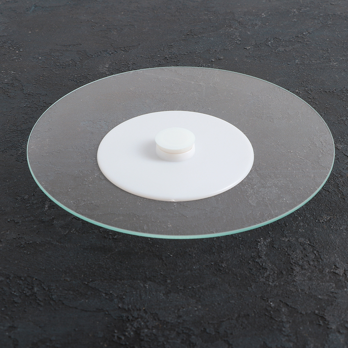 Блюдо для торта вращающееся 30 см, прозрачное