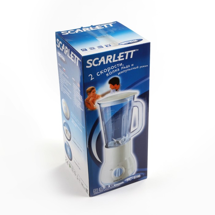 Блендер Scarlett SС 4146, стационарный, 350 Вт, белый