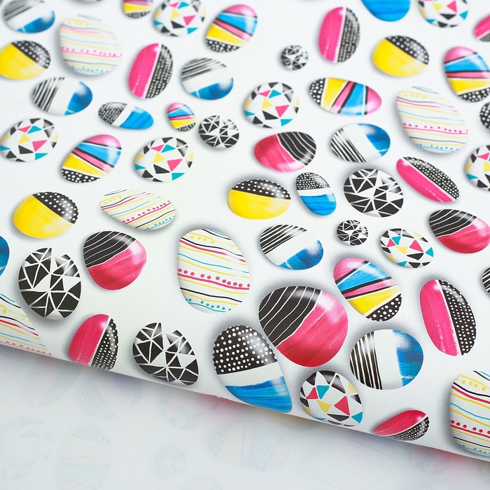 Бумага упаковочная глянцевая "Темный камень", 100х70 см