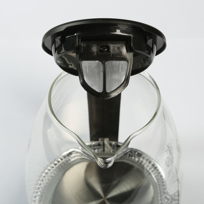 Чайник электрический Scarlett SC-EK27G34, 2200 Вт, 1.7 л, черный