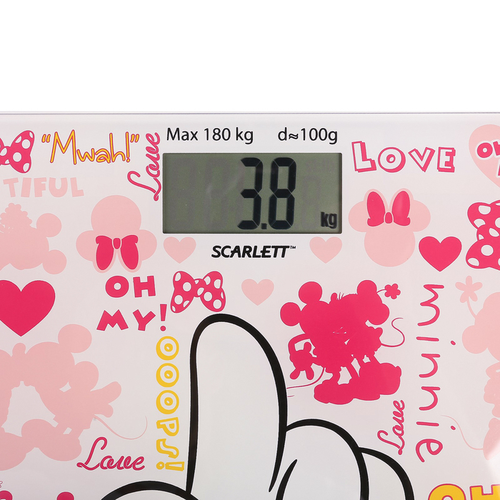 Весы напольные Scarlett SC-BSD33E004, электронные, до 180 кг, "Дисней"