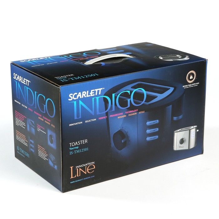 Тостер Scarlett IS-TM12501, 800 Вт, подогрев, размораживание, 7 степеней прожарки