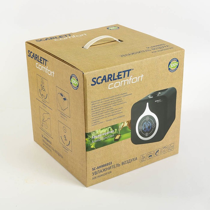 Увлажнитель воздуха Scarlett SC-AH986E03, ультразвуковой, 30 Вт, 5 л, ароматерапия, черный