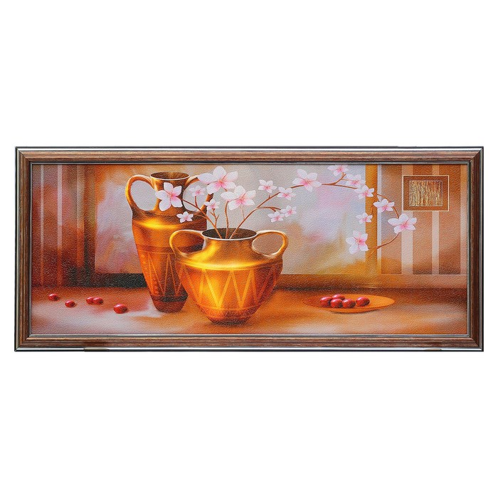 Картина "Вазы с цветочками" 53*23 см
