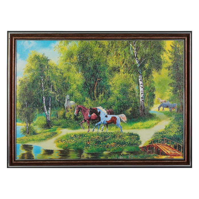 Картина "Конная прогулка" 28*38 см