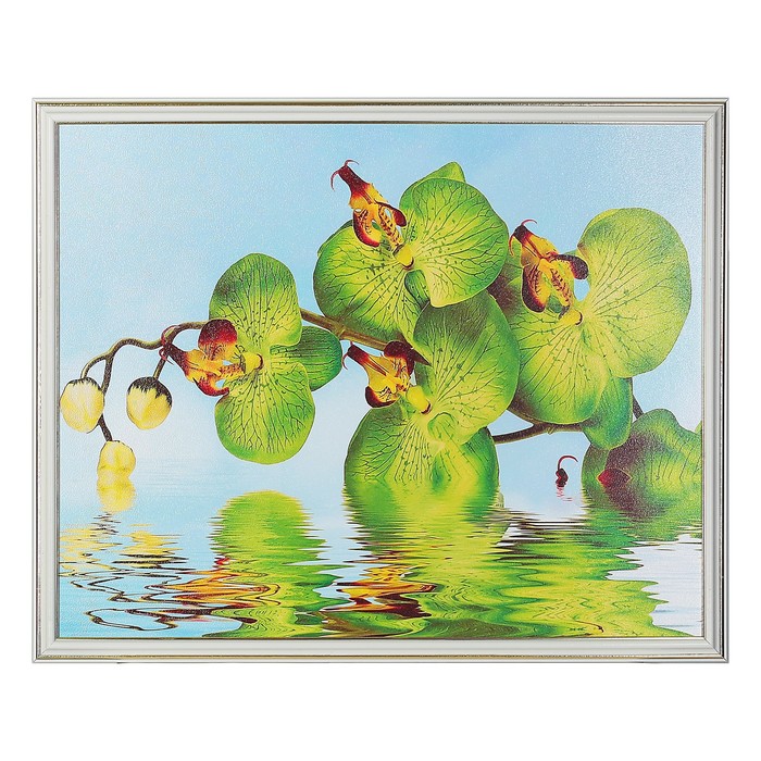 Картина "Орхидея на воде" 44*54 см