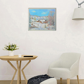 

Картина "Зима в деревне" 43*53 см