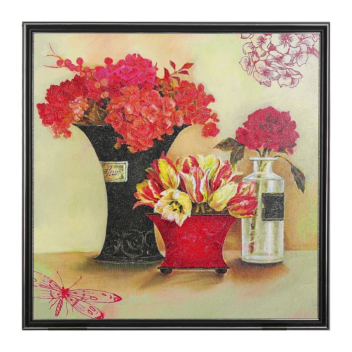 Картина "Три букета" 52*52 см