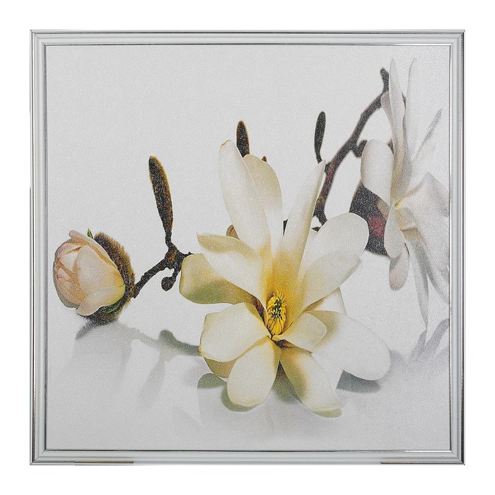Картина "Белые цветы" 52*52 см